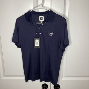 Ladies Footjoy NWT "River Bend" Golf Polo medium navy Blue